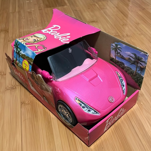 Barbie Pink Convertible 2-Seater Vehicle Doll Accessory With Rolling Wheels - Picture 1 of 9